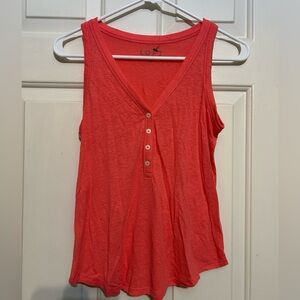 Loft linen coral tank top women’s xs